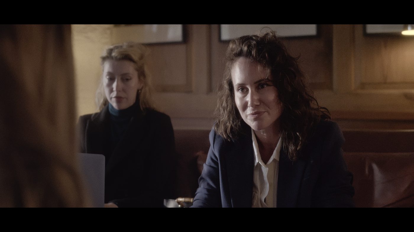Production still — two characters